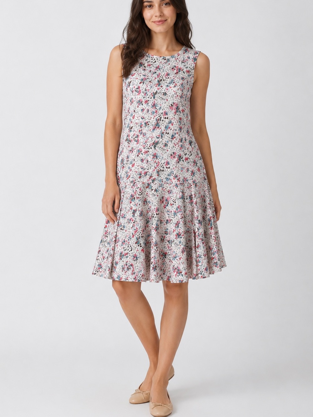 Gap Designed & Crafted Floral Cotton Dress Fits Modern Women's M L 10 12 - Picture 1 of 10